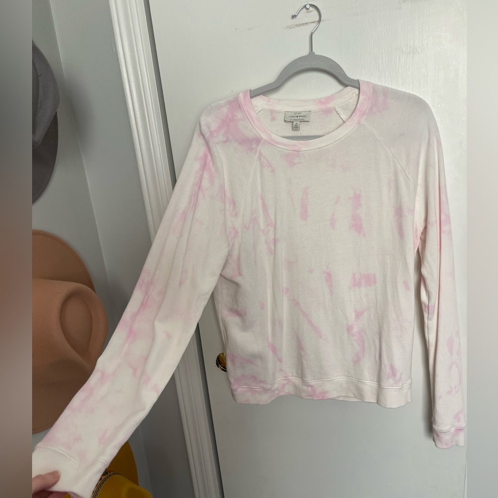 Lucky Brand | Sweatshirt Tie-Dye Pink and White